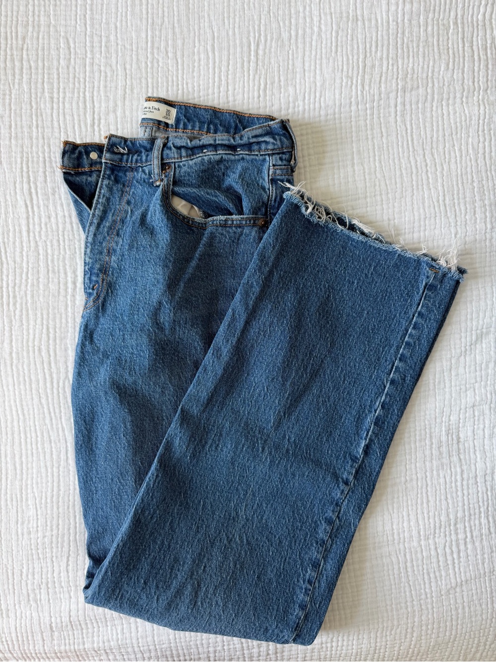 Abercrombie & Fitch Dark Blue Straight-Leg Jeans